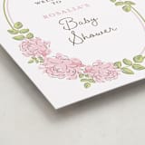 "Garden Rose Doily" - Baby Shower Welcome Signs in Rose by Holton Art and Design - Detail