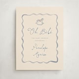 "Vintage Horse" - Baby Shower Welcome Signs in Powder by Vera Lim - Front