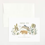 "Jungle Friends" - Birth Announcement Thank You Cards in Jungle by Morgan Ramberg - Front