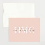 "Love-ly" - Birth Announcement Thank You Cards in Blush by Lauren Chism - Front