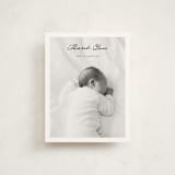 "Simplicity" - Flat Birth Announcement Thank You Cards in Noir by Emily Sabol Goss - Front