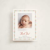 "Coloring Book" - Flat Birth Announcement Thank You Cards in Rainbow by Maria Alou - Front
