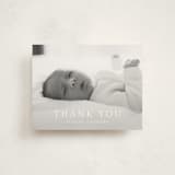 "Bold Intro" - Flat Birth Announcement Thank You Cards in Cotton by Olivia Raufman - Front