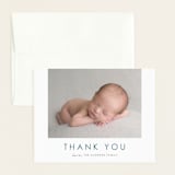 "That's My Name" - Birth Announcement Thank You Cards in Cloud by Brandy Folse - Front