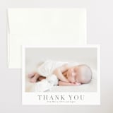 "Menil" - Birth Announcement Thank You Cards in Fawn by Megan Davis - Front