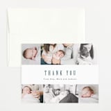 "photo stripes" - Birth Announcement Thank You Cards in Steel Blue by Ana Sharpe - Front
