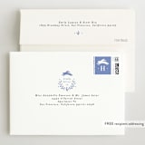 "Classic Baby Monogram" - Birth Announcement Thank You Cards in Cobalt Blue by Susan Brown - FREE Recipient Addressing