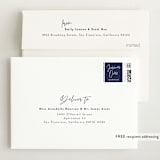 "Forever Love" - Birth Announcement Thank You Cards in Navy by Pixel and Hank - FREE Recipient Addressing