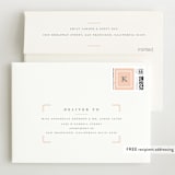 "Name Plate" - Birth Announcement Thank You Cards in Melon by Stacey Meacham - FREE Recipient Addressing