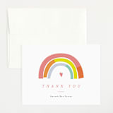 "Our Little Rainbow" - Birth Announcement Thank You Cards in Bright by Pixel and Hank - Front