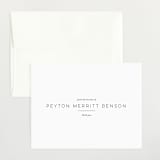"Merritt" - Birth Announcement Thank You Cards in Ink by Megan Davis - Front
