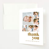 "Bold Arrival" - Birth Announcement Thank You Cards in Golden by Ana Sharpe - Front