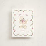 "Blooms" - Flat Birth Announcement Thank You Cards in Rose by Sarah Knight - Front