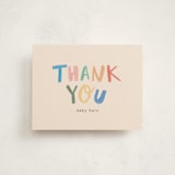 "Scribbled thanks" - Flat Birth Announcement Thank You Cards in Confetti by Creo Study - Front