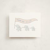 "elephant parade" - Flat Birth Announcement Thank You Cards in Sky by peetie design - Front