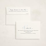 "Luna" - Flat Birth Announcement Thank You Cards in Lake by Megan Davis - FREE Recipient Addressing