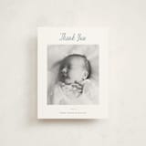 "Vintage Duo" - Flat Birth Announcement Thank You Cards in Pond by Carolyn MacLaren - Front