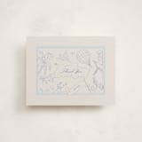 "My Fantastic World Suite" - Flat Birth Announcement Thank You Cards in Navy by Paloma Morand Monteil - Front