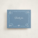 "Baby Garden Friends" - Flat Birth Announcement Thank You Cards in Chambray by Mellary Bitner - Front