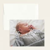 "Signature-esque" - Birth Announcement Thank You Cards in Milk by Lauren Chism - Front