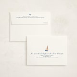 "Little Sail Boat" - Flat Birth Announcement Thank You Cards in Maritime by Corinne Malesic - FREE Recipient Addressing