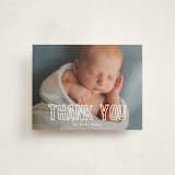 "little name" - Flat Birth Announcement Thank You Cards in Glacier by Susan Asbill - Front