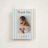 "Midi Stripe" - Flat Birth Announcement Thank You Cards in Sky by Alethea and Ruth - Front
