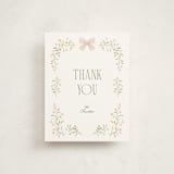 "Sweet Adelaide" - Flat Birth Announcement Thank You Cards in Blush by Paper Raven Co. - Front