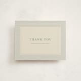 "Pinstripe" - Flat Birth Announcement Thank You Cards in Powder by Ellen Schlegelmilch - Front