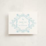 "My Little World Tour" - Flat Birth Announcement Thank You Cards in Cerulean by Paloma Morand Monteil - Front