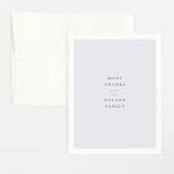 "Love Multiplies" - Birth Announcement Thank You Cards in Dusty Blue by Julie Murray - Front