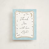 "Over The Moon and Back" - Flat Birth Announcement Thank You Cards in Sky by Ashlee Townsend - Front