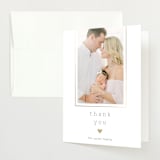 "Our Little Love" - Foil-Pressed Birth Announcement Thank You Cards in Cloud by Carolyn Nicks - Front