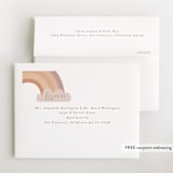 "Rainbow Sky" - Foil-Pressed Birth Announcement Thank You Cards in Blush by Angela Thompson - FREE Recipient Addressing