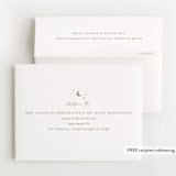 "Over the Moon" - Foil-Pressed Birth Announcement Thank You Cards in Fawn by AK Graphics - FREE Recipient Addressing