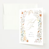 "Garden Fox" - Foil-Pressed Birth Announcement Thank You Cards in Peach by Hannah Williams - Front