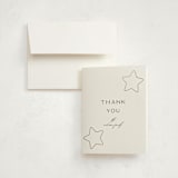 "Cute Stars" - Foil-Pressed Birth Announcement Thank You Cards in Snow by Iveta Angelova - Front