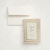 "Patio" - Foil-Pressed Birth Announcement Thank You Cards in Peony by Creo Study - Front