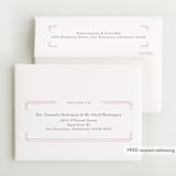 "Elegant frame" - Foil-Pressed Birth Announcement Thank You Cards in Rose by Kelly Schmidt - FREE Recipient Addressing