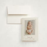 "caufre" - Foil-Pressed Birth Announcement Thank You Cards in Cocoa by chocomocacino - Front