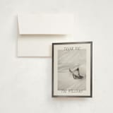 "Edgy" - Foil-Pressed Birth Announcement Thank You Cards in Pearl by Claudia Orengo - Front