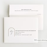 "Classic Arch" - Foil-Pressed Birth Announcement Thank You Cards in Linen by Erica Krystek - FREE Recipient Addressing