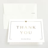 "Lovely" - Foil-Pressed Birth Announcement Thank You Cards in Ink by Kasia Labocki - Front