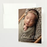 "Loving Welcome" - Foil-Pressed Birth Announcement Thank You Cards in Ivory by Ekko Studio - Front