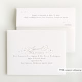 "Lunaria" - Foil-Pressed Birth Announcement Thank You Cards in Sugar by Everett Paper Goods - FREE Recipient Addressing
