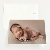 "A BIG Hello" - Foil-Pressed Birth Announcement Thank You Cards in Cotton by Robert and Stella - Front