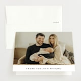 "Trio" - Foil-Pressed Birth Announcement Thank You Cards in Lily by Ekko Studio - Front