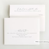 "Flourished" - Foil-Pressed Birth Announcement Thank You Cards in Ice by Everett Paper Goods - FREE Recipient Addressing