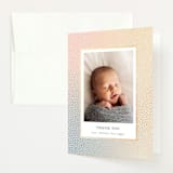 "Mini Confetti" - Foil-Pressed Birth Announcement Thank You Cards in Sunrise by Townsend Majors - Front