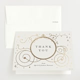"Disney's Cinderella Carriage" - Foil-Pressed Birth Announcement Thank You Cards in Ivory by Amy Payne - Front